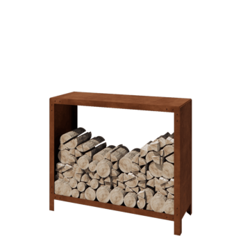 Cortenstahl Holzlager - Indiana - 120 x 40 x 100 cm