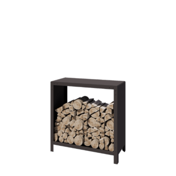 Holzlager aus Stahl - Indiana - 100 x 40 x 100 cm - RAL7016 matte (anthrazitgrau)