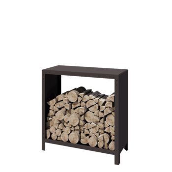 Holzlager aus Stahl - Indiana - 100 x 40 x 100 cm - RAL7016 matte (anthrazitgrau)