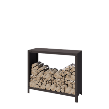 Holzlager aus Stahl - Indiana - 120 x 40 x 100 cm - RAL7016 matte (anthrazitgrau)