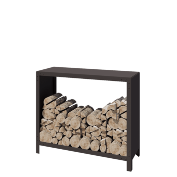 Holzlager aus Stahl - Indiana - 120 x 40 x 100 cm - RAL7016 matte (anthrazitgrau)