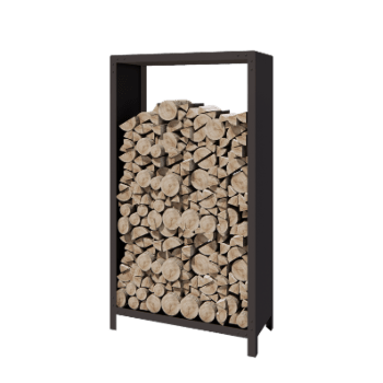 Holzlager aus Stahl - Indiana - 100 x 40 x 180 cm - RAL7016 matte (anthrazitgrau)