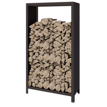 Holzlager aus Stahl - Indiana - 100 x 40 x 180 cm - RAL7016 matte (anthrazitgrau)