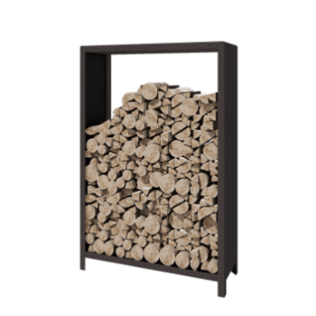 Holzlager aus Stahl - Indiana - 120 x 40 x 180 cm - RAL7016 matte (anthrazitgrau)