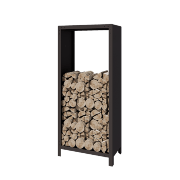 Holzlager aus Stahl - Indiana - 80 x 40 x 180 cm - RAL7016 matte (anthrazitgrau)