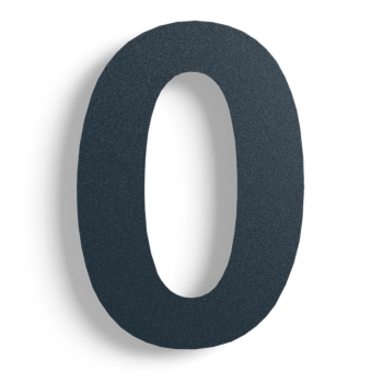 Schwarze Edelstahl-Hausnummer 0 - 15 cm