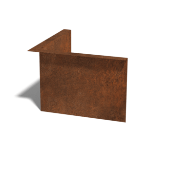 Rasenkante gebogen aus Cortenstahl 12 cm Innenwinkel