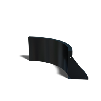 Stützmauer aus Stahl - Innenkurve - 50 x 50 x 30 cm - RAL9010 matte (weiß)