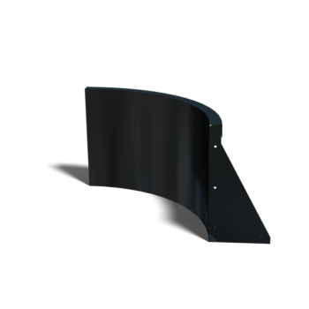 Stützmauer aus Stahl - Innenkurve - 50 x 50 x 40 cm - RAL9010 matte (weiß)