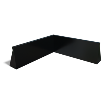 Stützmauer aus Stahl - Innenecke - 100 x 100 x 40 cm - RAL9010 matte (weiß)