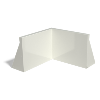 Stützmauer aus Stahl - Innenecke - 50 x 50 x 40 cm - RAL9010 matte (weiß)