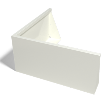 Stützmauer aus Stahl - Außenecke - 100 x 100 x 50 cm - RAL9005 matte (schwarz)