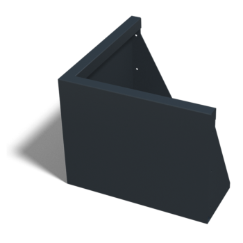 Stützmauer aus Stahl - Außenecke - 50 x 50 x 40 cm - RAL9010 matte (weiß)