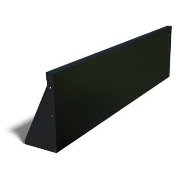 Stützmauer aus Stahl - Gerade - 150 x 40 cm - RAL9005 matte (schwarz)