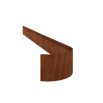 Beeteinfassung FLEX abgeflacht aus Cortenstahl 23 cm (Länge 150 cm)