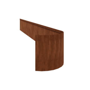Beeteinfassung FLEX abgeflacht aus Cortenstahl 35 cm (Länge 150 cm)