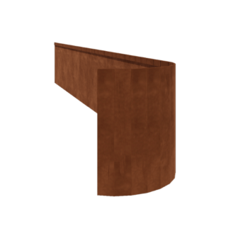 Beeteinfassung FLEX abgeflacht aus Cortenstahl 45 cm (Länge 150 cm)