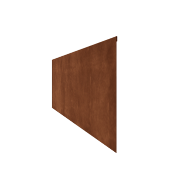 Beeteinfassung abgeflacht aus Cortenstahl 45 cm (Länge 150 cm)