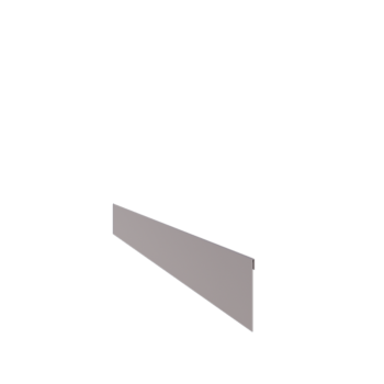 Rasenkante aus verzinktem Stahl - Abgeflacht - Höhe 13 cm - 240 cm