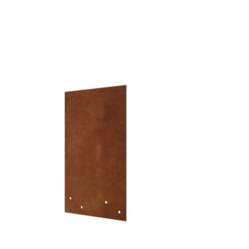 Gerade Verbindungsplatte aus Cortenstahl Niedrig Hoch 34 - 37,5 cm