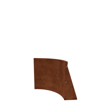 Cortenstahl Stützmauer - Innenkurve - 50 x 50 x 60 cm