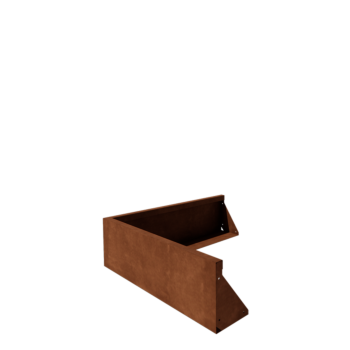 Cortenstahl Stützmauer - Außenecke - 100 x 100 x 30 cm