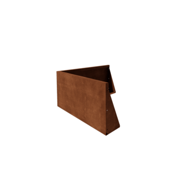 Cortenstahl Stützmauer - Außenecke - 100 x 100 x 50 cm