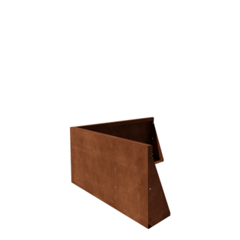 Cortenstahl Stützmauer - Außenecke - 100 x 100 x 50 cm