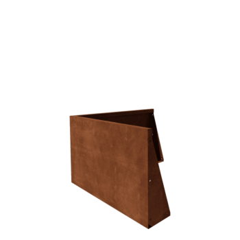 Cortenstahl Stützmauer - Außenecke - 100 x 100 x 60 cm