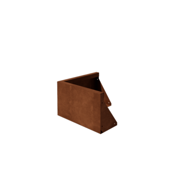 Cortenstahl-Stützmauer Außenecke 50 x 50 cm (Höhe 30 cm)