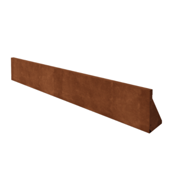 Cortenstahl-Stützmauer gerade 200 cm (Höhe 30 cm)