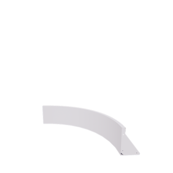 Stützmauer aus Stahl - Innenkurve - 100 x 100 x 30 cm - RAL9010 matte (weiß)