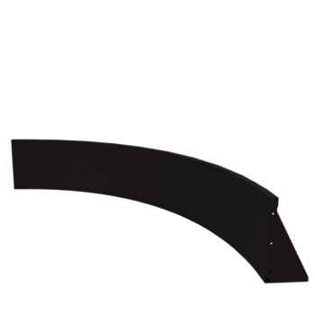 Stützmauer aus Stahl - Innenkurve - 150 x 150 x 40 cm - RAL9005 matte (schwarz)