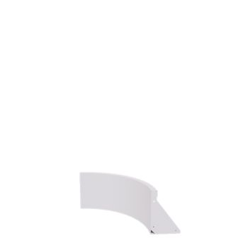 Stützmauer aus Stahl - Innenkurve - 50 x 50 x 40 cm - RAL9010 matte (weiß)