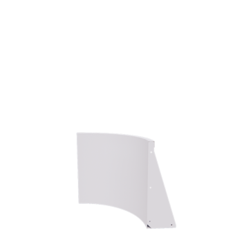 Stützmauer aus Stahl - Innenkurve - 50 x 50 x 60 cm - RAL9010 matte (weiß)