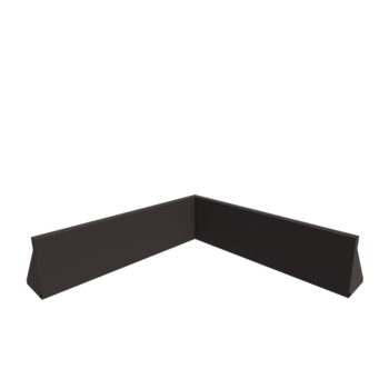 Stützmauer aus Stahl - Innenecke - 100 x 100 x 30 cm - RAL7016 matte (anthrazitgrau)
