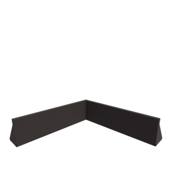 Stützmauer aus Stahl - Innenecke - 100 x 100 x 30 cm - RAL7016 matte (anthrazitgrau)