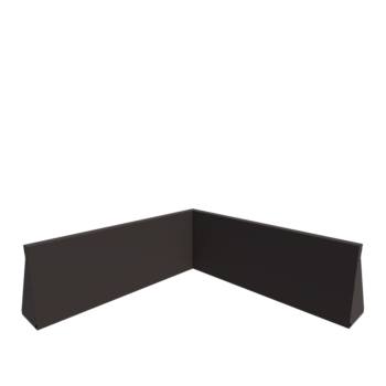 Stützmauer aus Stahl - Innenecke - 100 x 100 x 40 cm - RAL7016 matte (anthrazitgrau)