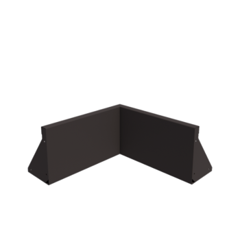 Stützmauer aus Stahl - Innenecke - 50 x 50 x 30 cm - RAL7016 matte (anthrazitgrau)