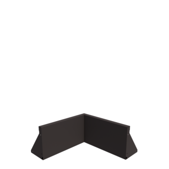 Stützmauer aus Stahl - Innenecke - 50 x 50 x 30 cm - RAL7016 matte (anthrazitgrau)