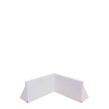 Stützmauer aus Stahl - Innenecke - 50 x 50 x 30 cm - RAL9010 matte (weiß)
