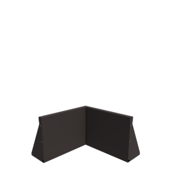 Stützmauer aus Stahl - Innenecke - 50 x 50 x 40 cm - RAL7016 matte (anthrazitgrau)