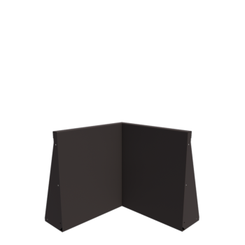 Stützmauer aus Stahl - Innenecke - 50 x 50 x 60 cm - RAL7016 matte (anthrazitgrau)