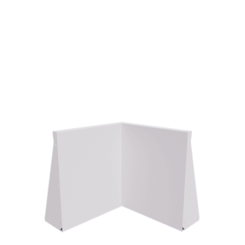 Stützmauer aus Stahl - Innenecke - 50 x 50 x 60 cm - RAL9010 matte (weiß)