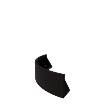 Stützmauer aus Stahl - Außenkurve - 100 x 100 x 30 cm - RAL9005 matte (schwarz)