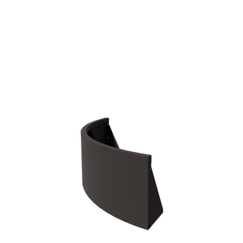 Stützmauer aus Stahl - Außenkurve - 100 x 100 x 40 cm - RAL7016 matte (anthrazitgrau)