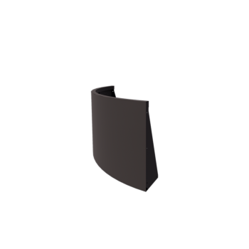 Stützmauer aus Stahl - Außenkurve - 100 x 100 x 60 cm - RAL7016 matte (anthrazitgrau)