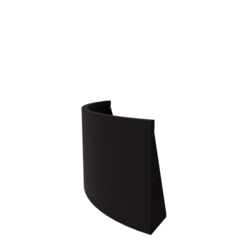 Stützmauer aus Stahl - Außenkurve - 100 x 100 x 60 cm - RAL9005 matte (schwarz)