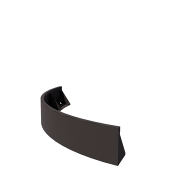 Stützmauer aus Stahl - Außenkurve - 150 x 150 x 30 cm - RAL7016 matte (anthrazitgrau)