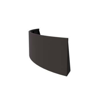 Stützmauer aus Stahl - Außenkurve - 150 x 150 x 60 cm - RAL7016 matte (anthrazitgrau)